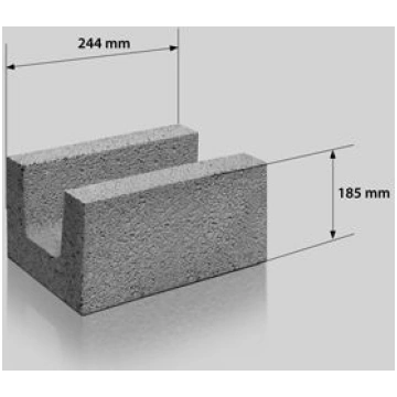 U Bloki Fibo 5 Mpa, 250x240x185mm