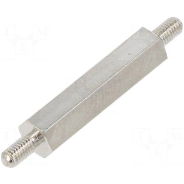 Screwed spacer sleeve | 25mm | Ext.thread: M3 | he