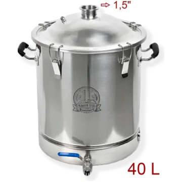 40L destilācijas kubs ar vāku 1.5"" skavai