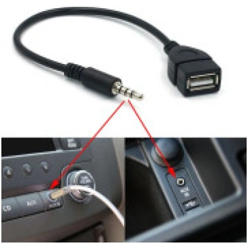 USB AUX adapteris, mini jack 3.5 mm flash zibatmiņ