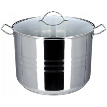 Tērauda katls ar vāku, indukcijas, 30 cm, 16 L