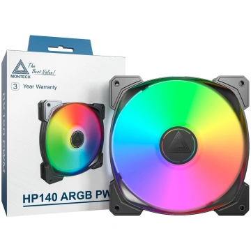 Montech HP140 ARGB PWM 140x140x25, case fan (black