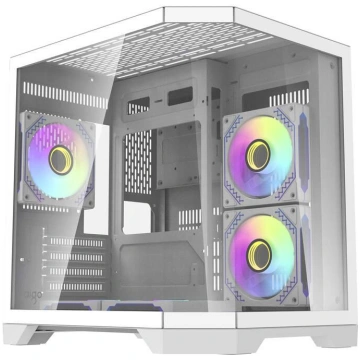 Darflash FT350 computer case + 5 aRGB fans (white)