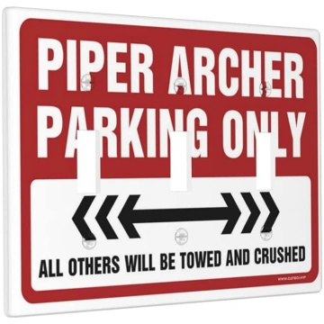 Lauku mājas gaismas slēdžu pārsegi Piper Archer st