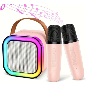 Bezvadu karaoke komplekts ar Bluetooth skaļruni un