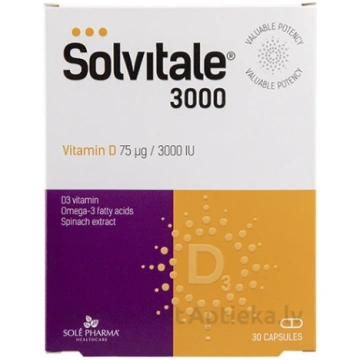 Solvitale D+Omega-3, 30 kapsulas