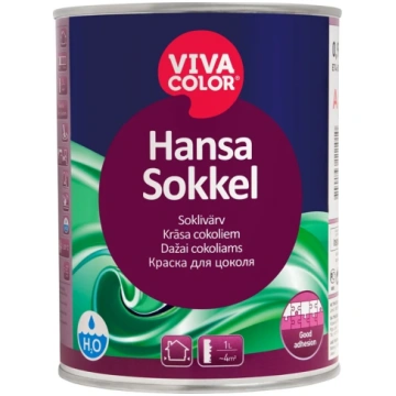 Fasāžu krāsa Vivacolor Hansa Sokkel, balts krās., 