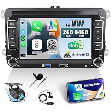 [2G + 64G] DAB+ auto radio Android 13 VW Golf 5 6 
