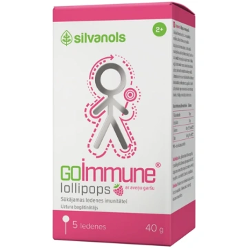 Silvanols GoImmune Lollipops ar aveņu garšu, 5 gb