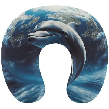 Delphin Earth ceļojuma spilvens kakla balsts Memor
