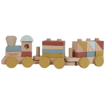 Little Dutch Wooden stacking train FSC koka vilcie