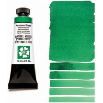 Akvareļkrāsa Daniel Smith 15 ml; Permanent Green ,