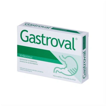 GASTROVAL, 15 cietās kapsulas Valentis