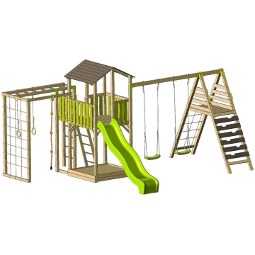 C12 Classic Playground with Slide, Climb and Gym M