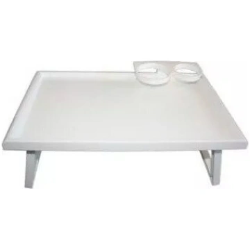 Gultas blakus galds SUNDO 46710 ar rokturiem, balt