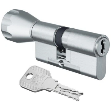 Evva 4KS profile cylinder with thumb turn-Brass-51