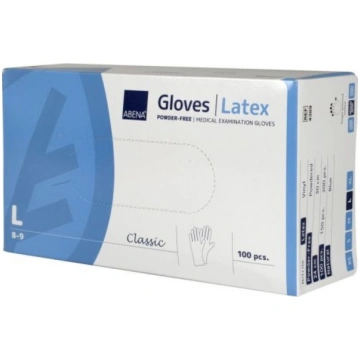 Cimdi latex PF L 100gab/pac ABENA