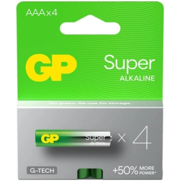 4 x GP Super Alkaline G-TECH LR03 / AAA sārma bate