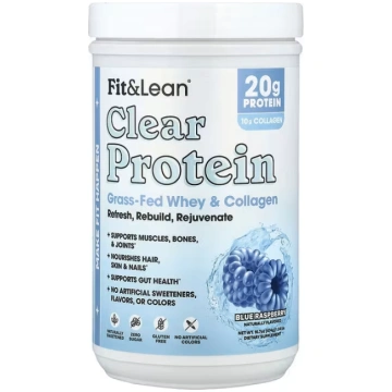 Fit & Lean, Clear Protein, Blue Raspberry, 1.04 lb