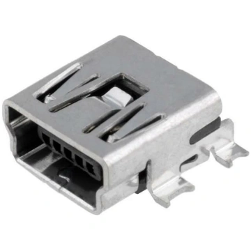 Connector: USB B mini; socket; on PCBs; SMT; PIN: