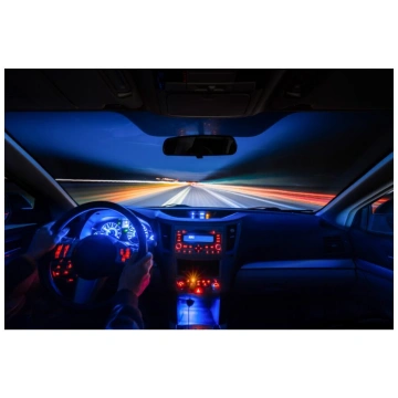 LED lentes 4 x gab, auto salona stilizācijai, blue