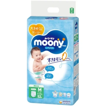MOONY autiņbiksītes Airfit M 6-10kg 52 gab., 15236