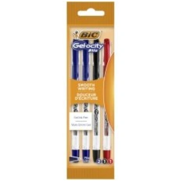 Pildspalvas gēla 0.5mm 4gb krāsainas BIC Gel-ocity