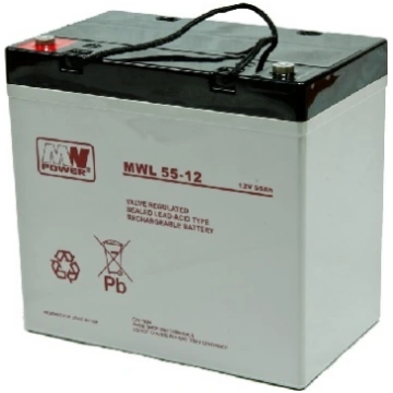 MWL55-12 MWPower battery / AGM / 12V-55Ah / termin