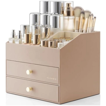 VLANDO Makeup Organizer, Kunstleder Kosmetik Organ