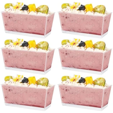 Yeelua 50 gab Plastmasas deserta kausi 5oz caurspī
