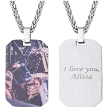 U7 Foto ķēde vīriešiem Sievietes Personalizēta suņ
