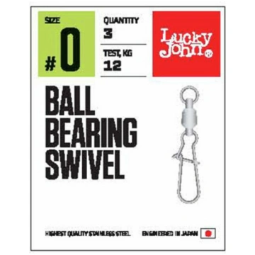 Karabīne ar griezuli Lucky John BALL BEARING SWIVE