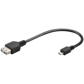 Goobay USB kabelis USB 2.0 0.2m USB A Micro-USB B 