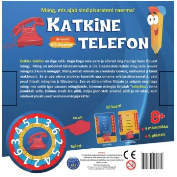 Galda spēle Sabojātais telefons (8+, igauņu valodā