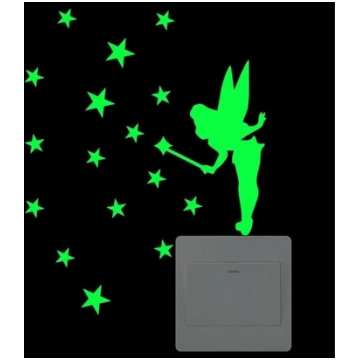 Guļamistabas Pīlings un Stick sienas uzlīme, Glow 