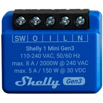 Shelly 1 Mini Gen3 Kontrolieris, 1MiniGen3, 110-24