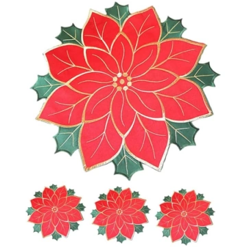 COLLBATH Set of 4 Christmas Placemats, Christmas T