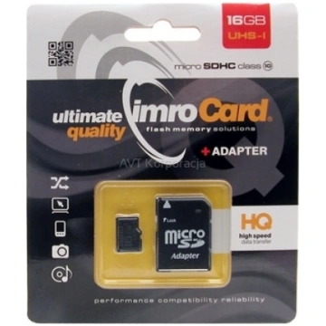 IMRO MicroSD memory card 16GB + adapter 10C
