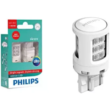 LED spuldžu pāris PHILIPS W21/5 12V sarkana
