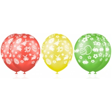 Balons Premium "Priecīgas Lieldienas", 12" / 5 gab
