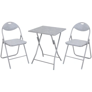 Meisa FLW7(GR) (Galds + 2 krēsli) Ēdamistabas gald
