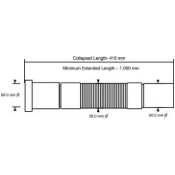 McAlpine Savienojums harmonikas 50x50x1000mm FLX50