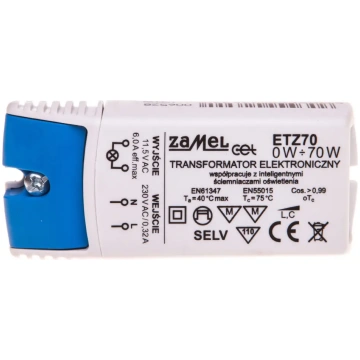 Zamel Electronic Transformer 230/11.5V 0-70W ETZ70