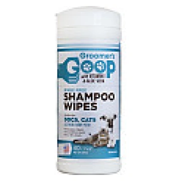 Groomer`s Goop Rinse Free Shampoo Wipes, 40 gb