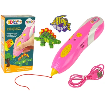 3D PRINTER PEN SET + REFILLS COLOUR PINK