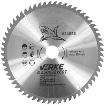 Zāģa ripa kokam 250x32x60z; V44056 VERKE | V44056 