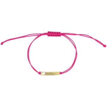 Cavigliera tessuto fucsia e lastra - Anklets Mania