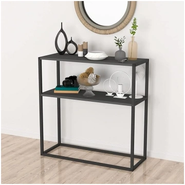 [en.casa] Hemsedal Console Table with 2 Shelves Me