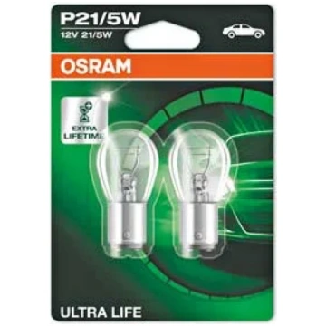 OSRAM ULTRA LIFE 12V P21/5W Divu pavedienu (2gab b