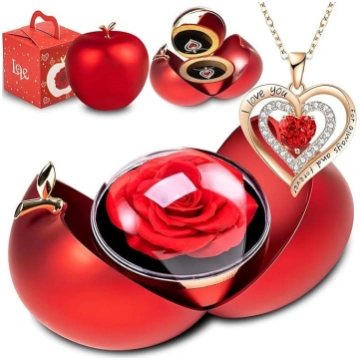 Ewige Rose mit Schmuck, Konservierte Rose Blumen B